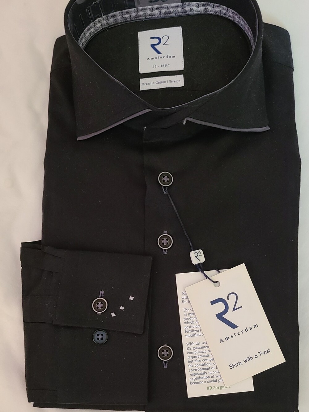 R2 Men's Black Dress Shirt